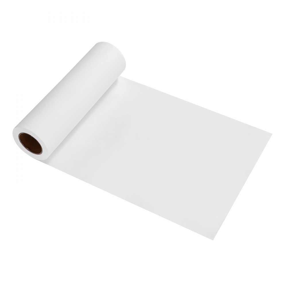 VEVOR Disposable Face Pillow & Massage Table Covers, 25 Packs 216 mm x 38.1 m, with Crepe Paper, Headrest Paper, Ideal for Massage, Examination & Chiropractic Tables, White