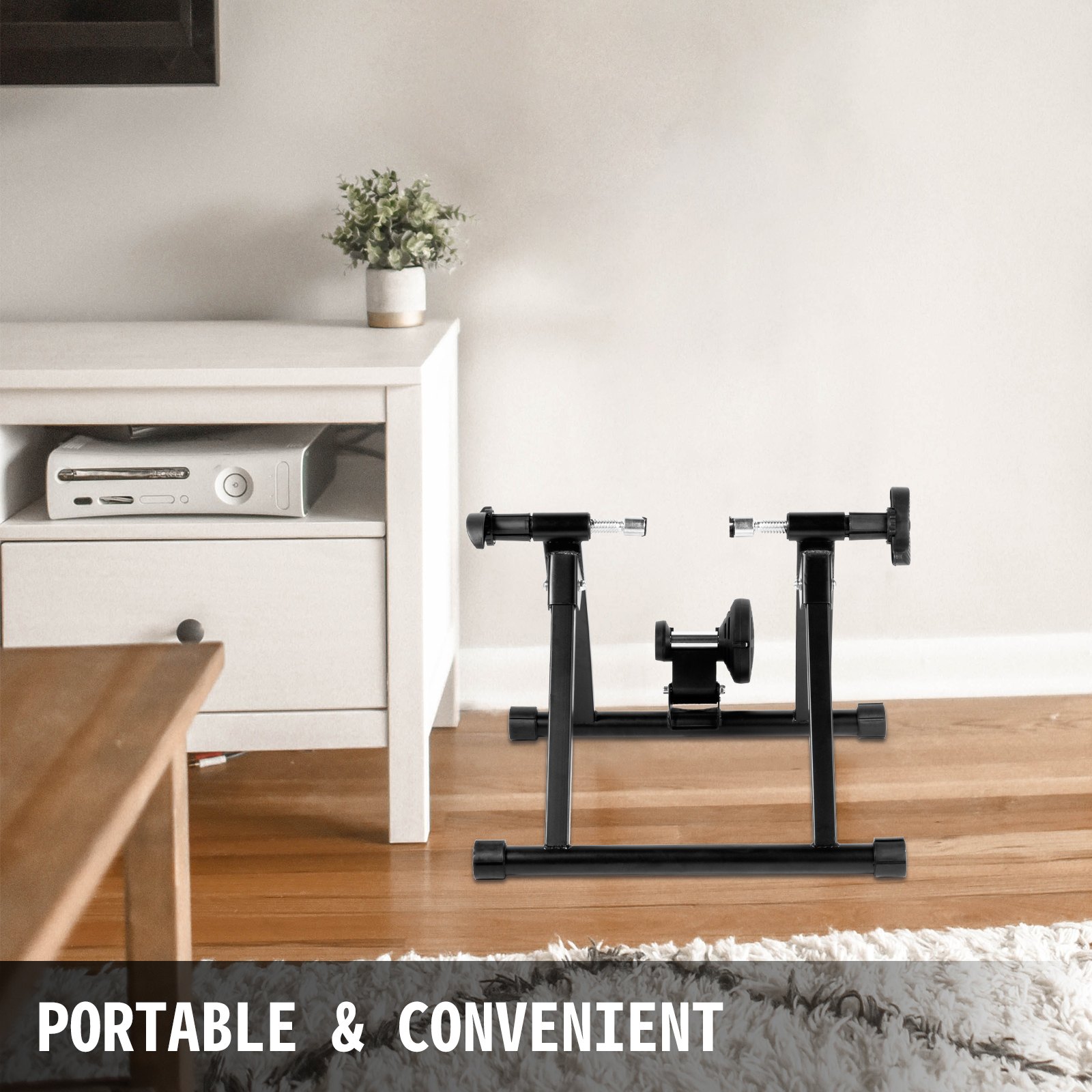 VEVOR Soporte para Entrenador de Bicicleta Magnético, 750 W Carga 150 kg Soporte de Entrenamiento para Bicicleta, Rueda 26'' - 29" 700 C Soporte de Bicicletas Magnético para Ejercicio en Interiores