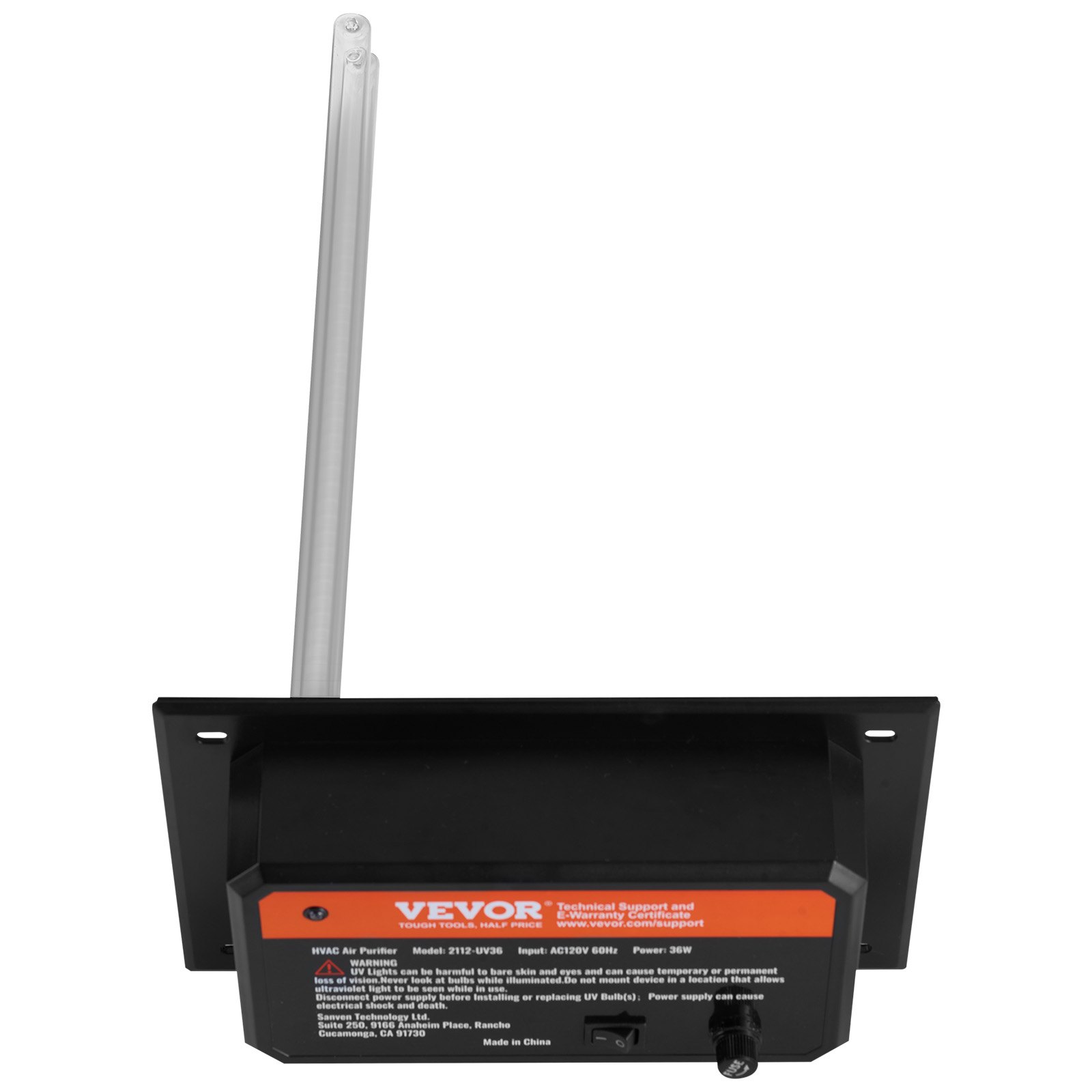 VEVOR HVAC Whole House Air Purifier, 36 W, 254 nm, In-Duct UV-UVC Light for Air Conditioning Ducts, Air Washer with 1 Replacement Bulb, HVAC UV Lamps, Air Purifier for Air Conditioners