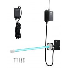 VEVOR Purificador de Aire HVAC, 25 W, con Luz Ultravioleta UVC con Imán para Conducto de Aire Acondicionado, con 1 Bombilla de Repuesto, para Sistemas de Aire Acondicionado, 80 x 56 x 515 mm, Negro