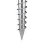 VEVOR Anclaje de Suelo sin Excavación, 100 x 70 x 700 mm, Estaca de Poste con Tornillo para Bricolaje, Incluye 6 Pernos de Retraso y una Barra, Soporte para Postes de Acero Resistente en Forma de U