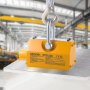 VEVOR Permanent Magnetic Lifter, 400 kg Pulling Capacity, Heavy Duty N42 Neodymium Lifting Magnet with Release Handle and Steel Hook, Used in Shop Crane and Hoist, for Lifting Plate Steel, Board