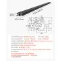 VEVOR Perfil de Extrusión de Aluminio 2040 Ranura en V Estándar Europeo, Carril Lineal de Extrusión 2000 mm, Perfil de Aluminio para Marcos de Impresoras 3D, Bancos de Trabajo CNC, 5 Piezas, Negro