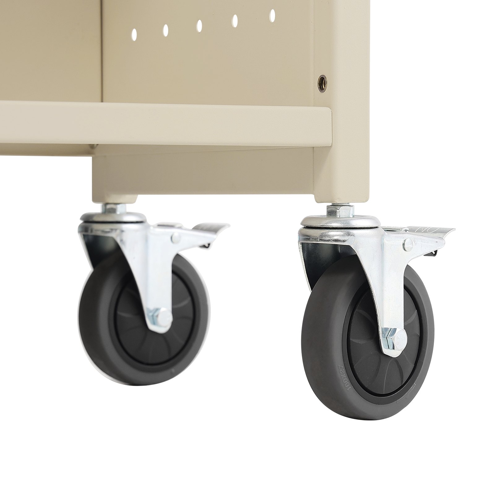 VEVOR Carro para Libros, Carro para Biblioteca con Estante Inclinado en Forma de V de Un Lado, 150 kg, 790x385x1250 mm, Ruedas Bloqueables, Almacenamiento de Libros y Almacenamiento para Escuela