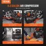 VEVOR Compresor de Aire Silencioso de 35 L Compresor de Aire sin Aceite 1800 W Presión Máxima de 3,5 Mpa Motor sin Aceite 70 dB para Reparación de Automóviles Inflado de Neumáticos Pintura a Pistola