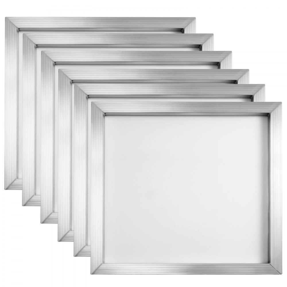 VEVOR Marco de Impresión de Pantalla de Aluminio de Serigrafía, 4 Piezas,50.8x50.8 cm, Marco para Seda Impresión 110 Cuenta de Mallas Blancas