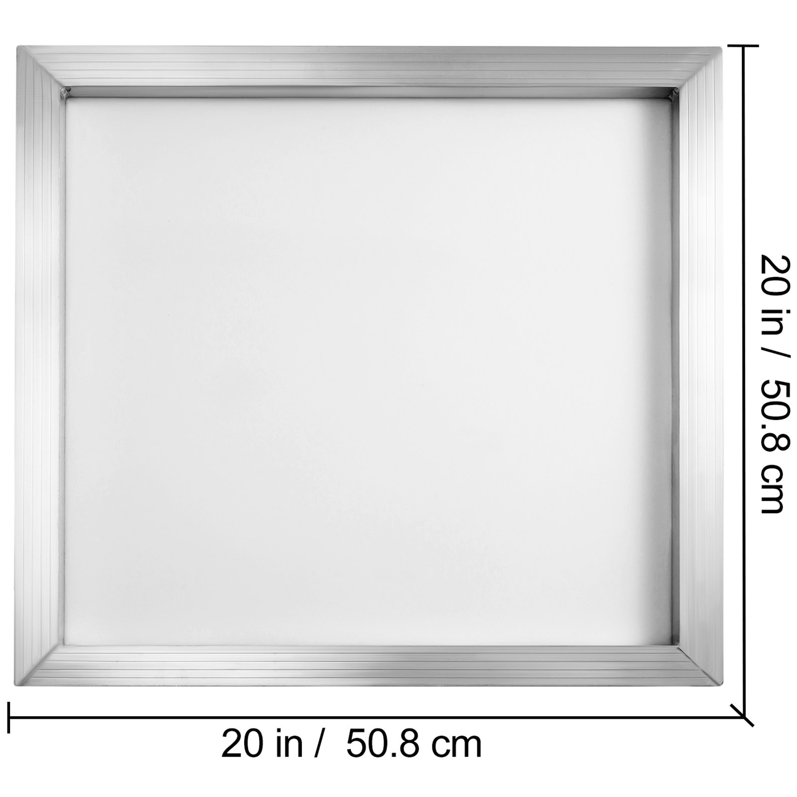 VEVOR Marco de Impresión de Pantalla de Aluminio de Serigrafía, 4 Piezas,50.8x50.8 cm, Marco para Seda Impresión 110 Cuenta de Mallas Blancas