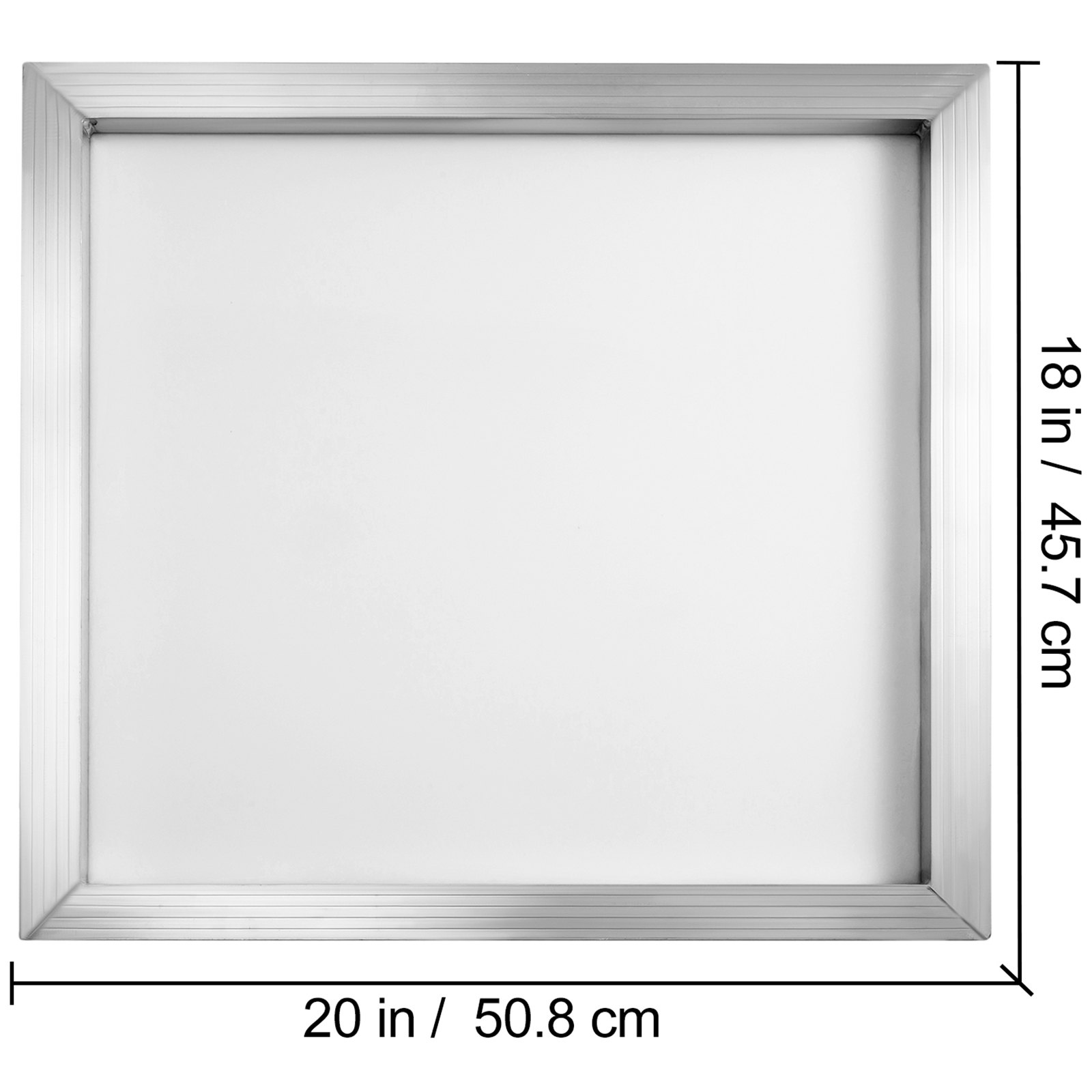 VEVOR Marco de Impresión de Pantalla de Aluminio de Serigrafía,6 Piezas, 45.7x50.8cm, Marco para Seda Impresión con 160 Cuenta de Mallas Blancas