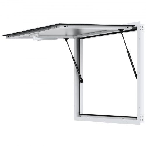 VEVOR Ventana de Concesión para Camiones de Comida, Aleación de Aluminio, Ventana de Servicio de hasta 85 Grados con Puerta de Toldo y Gancho de Arrastre, para Camiones de Comida, 943 x 943 x 80 mm