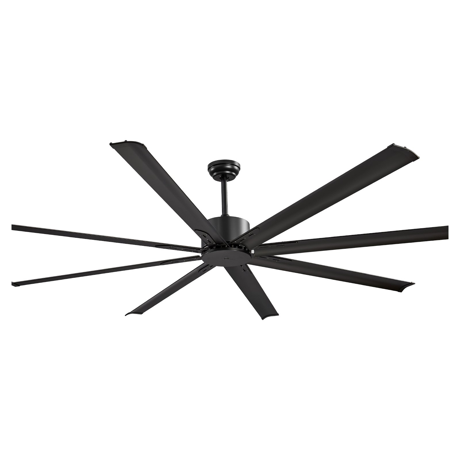 VEVOR Ventilador Moderno de Techo sin Luz 214 cm con Mando a Distancia 6 Velocidades, 8 Aspas de Aluminio, Motor DC Reversible, para Dormitorio, Salón, Interior, Exterior, Negro, Φ 2140 x 705,8 mm