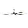 VEVOR Ventilador Moderno de Techo sin Luz 243 cm con Mando a Distancia 6 Velocidades, 8 Aspas de Aluminio, Motor DC Reversible, para Dormitorio, Salón, Interior, Exterior, Negro, Φ 2430 x 705,8 mm