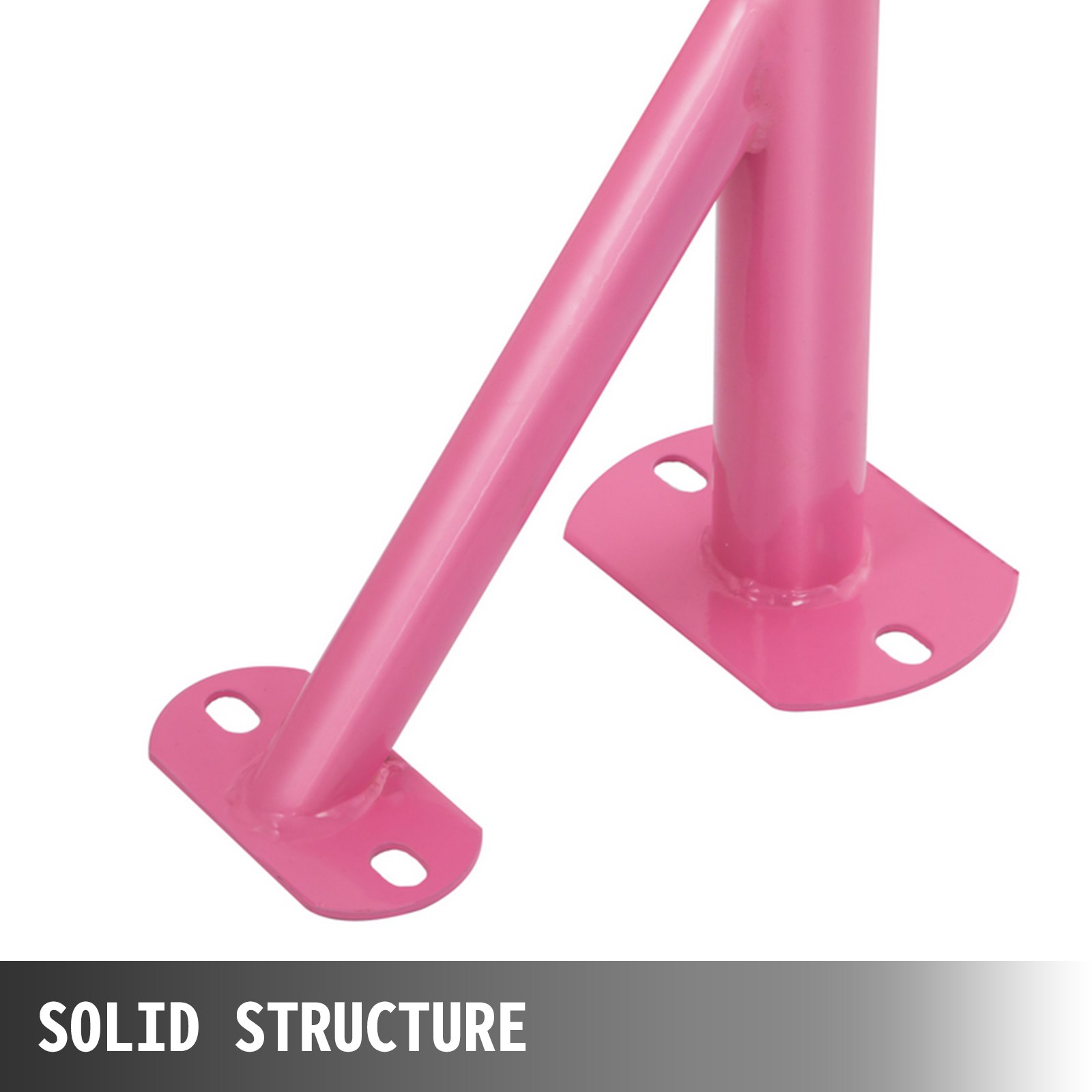 VEVOR Barra de Ballet 3M Barra ballet Portátil Altura Ajustable 75cm-115cm, Barra Ballet Portátil Rosa, Barra de Ballet Móvil Capacidad hasta 150 kg para Hogar, Escuela, Estudio de Baile y Gimnasio