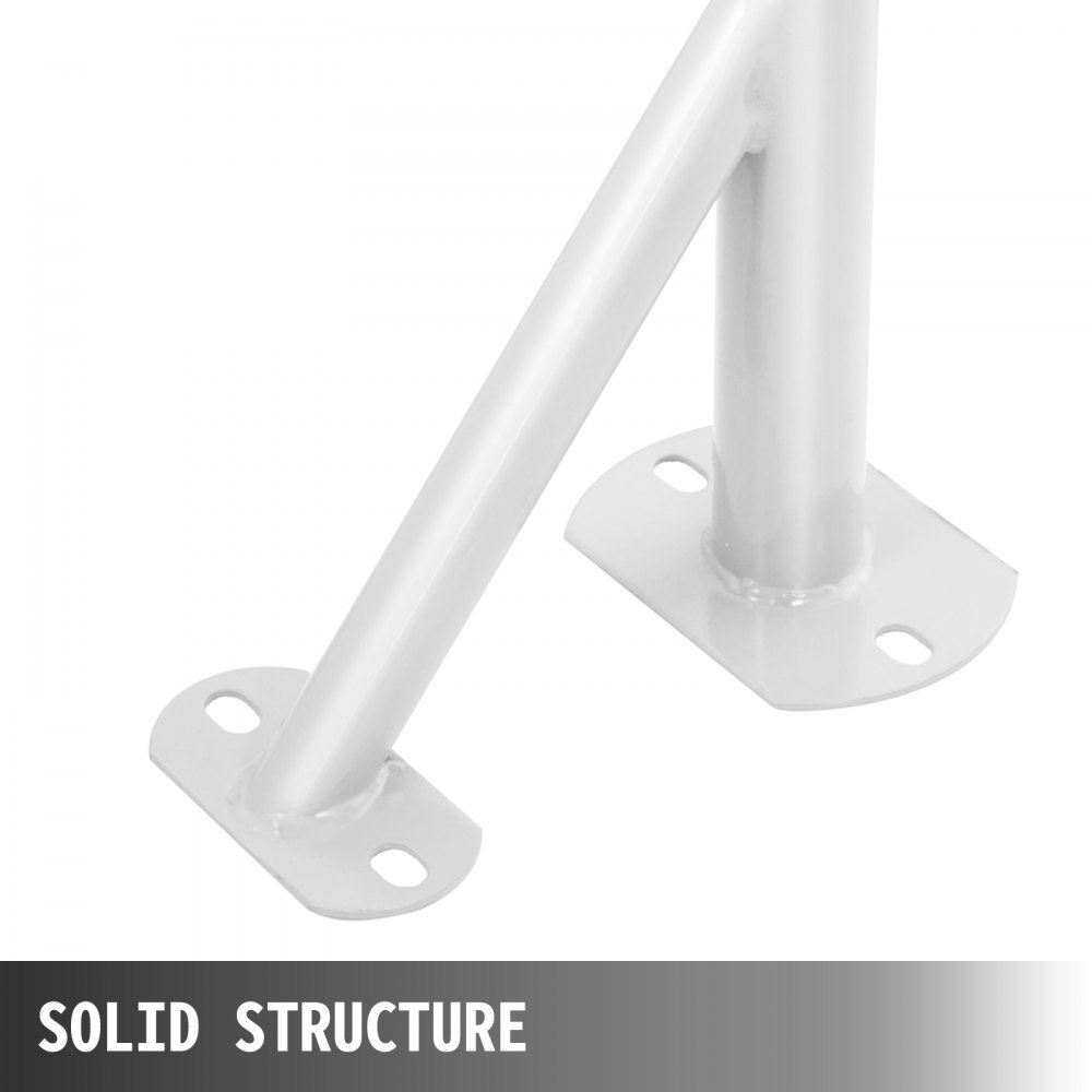 VEVOR Barra de Ballet 3M Barra Ballet Portátil Altura Ajustable 75cm-115cm, Barra Ballet Portátil Blanco, Barra de Ballet Móvil Capacidad hasta 150 kg para Hogar, Escuela, Estudio de Baile y Gimnasio