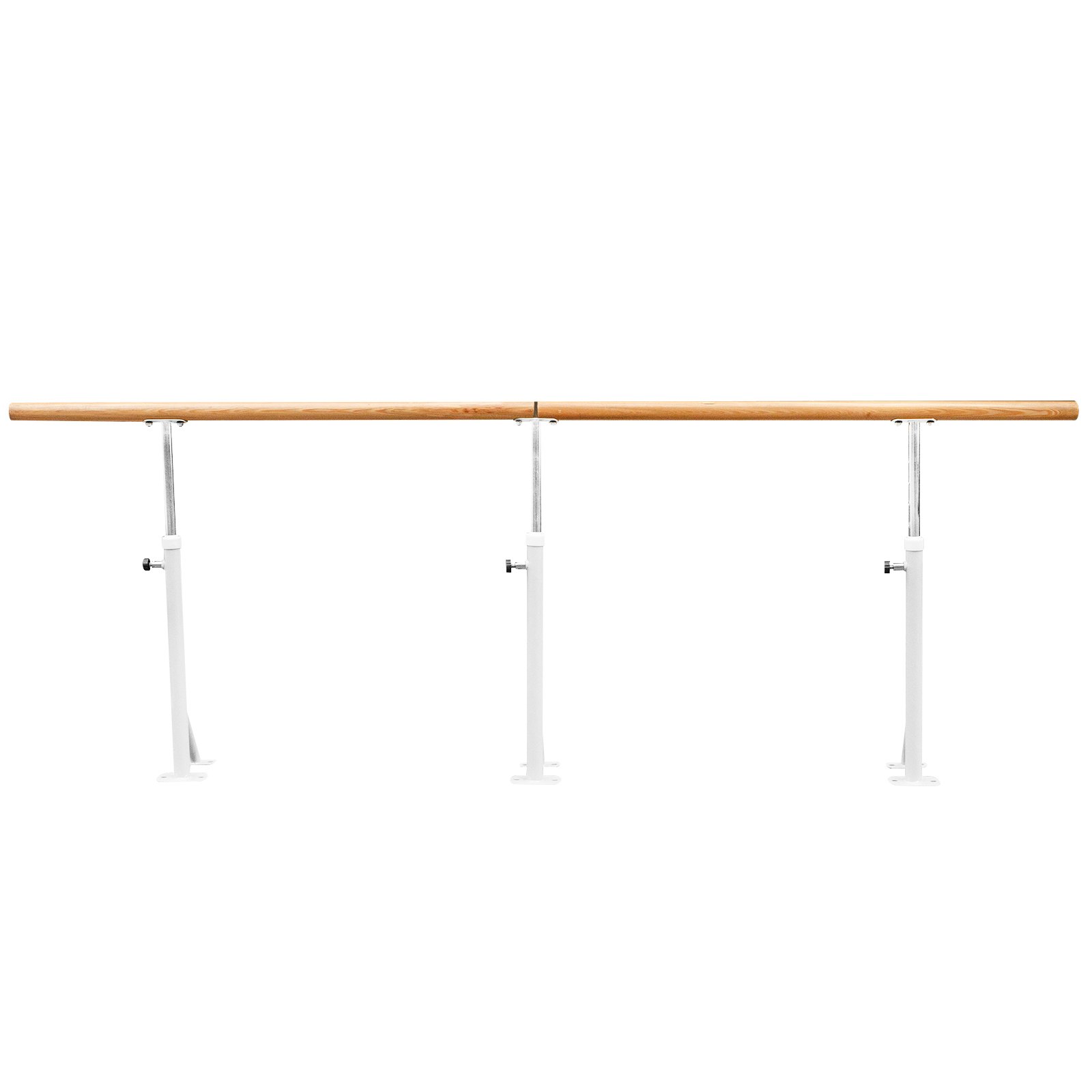 VEVOR Barra de Ballet 3M Barra Ballet Portátil Altura Ajustable 75cm-115cm, Barra Ballet Portátil Blanco, Barra de Ballet Móvil Capacidad hasta 150 kg para Hogar, Escuela, Estudio de Baile y Gimnasio