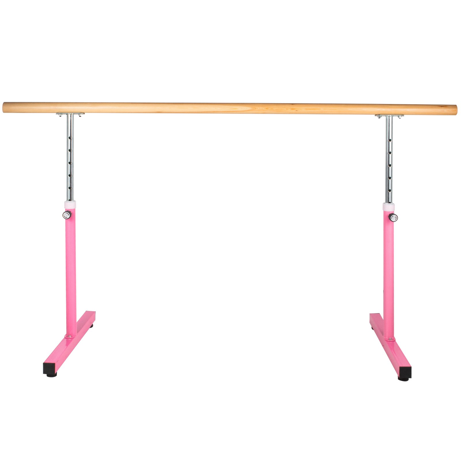 VEVOR Barra de Ballet 2M, Barras de Ballet 2M, Barra Ballet Individual, Barra Ballet Portatil, Barra de Ballet Móvil, Color Rosa, Altura Ajustable, para Hogar, Escuela, Estudio de Baile y Gimnasio