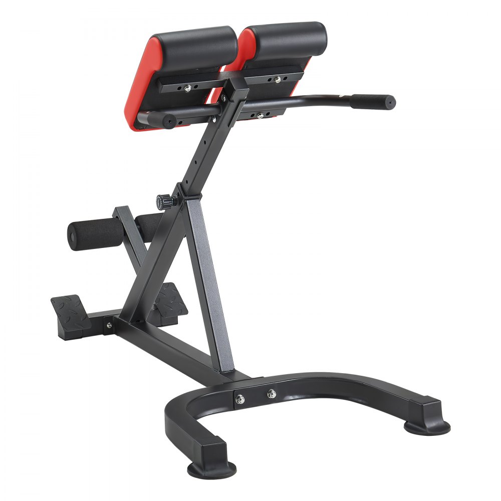VEVOR Banco de Hiperextensión con Silla Romana, Máquina de Extensión Ajustable 136 kg, Equipo de Ejercicio Multifunción para Glúteos, Isquiotibiales, Espalda Baja y Abdominales, para Gimnasio