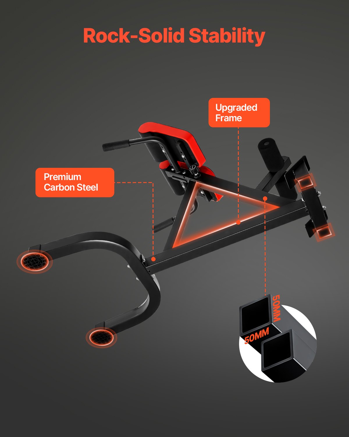 VEVOR Banco de Hiperextensión con Silla Romana, Máquina de Extensión Ajustable 136 kg, Equipo de Ejercicio Multifunción para Glúteos, Isquiotibiales, Espalda Baja y Abdominales, para Gimnasio