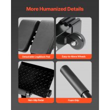 VEVOR Banco de Hiperextensión con Silla Romana, Máquina de Extensión Ajustable de 158 kg, Equipo de Ejercicio Multifunción para Glúteos, Isquiotibiales, Espalda Baja y Abdominales, para Fitness