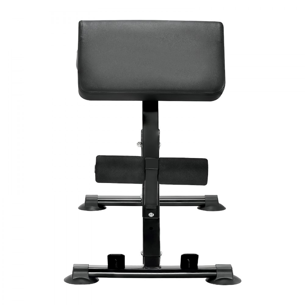 VEVOR Banco de Hiperextensión con Silla Romana, Máquina de Extensión Ajustable y Plegable de 113 kg, Equipo de Ejercicio Multifunción para Glúteos, Isquiotibiales, Espalda y Abdominales, Negro