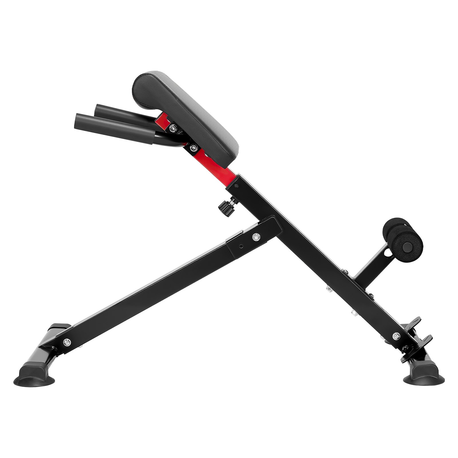 VEVOR Banco de Hiperextensión con Silla Romana, Máquina de Extensión Ajustable y Plegable de 113 kg, Equipo de Ejercicio Multifunción para Glúteos, Isquiotibiales, Espalda y Abdominales, Negro
