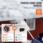 VEVOR Rastrillo de nieve para techo, herramienta de eliminación de nieve de aluminio de 18,7 pulgadas, alcance de 30 pies con ruedas protectoras de techo, mango antideslizante ajustable