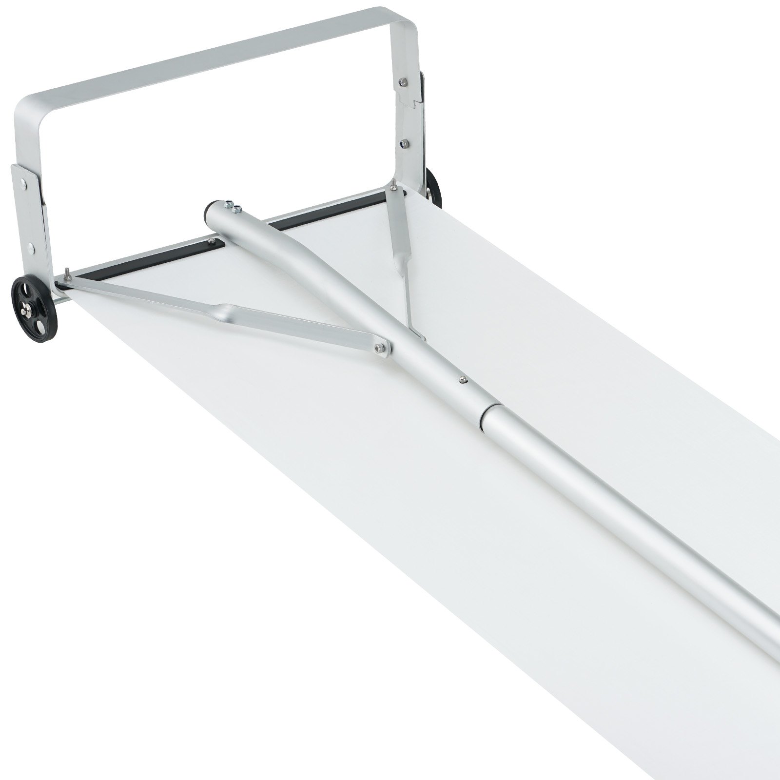 VEVOR Rastrillo de Nieve para Techo 47,4 cm Herramienta de Eliminación de Nieve ABS Alcance de 9 m con Ruedas Protectoras de Techo Mango Antideslizante Rastrillo Ajustable para Techo, Hojas, Nieve