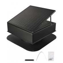 VEVOR Extractor de Aire para Ático con Sistema Solar 35 W Motor sin Escobillas
