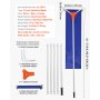 VEVOR Rastrillo de Nieve para Techo 125 - 524 cm con Raspador de 432 mm, Herramienta de Eliminación de Nieve, Mango Antideslizante, Protectoras de Techo con Ruedas para Hojas Caídas, Escombros