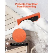 VEVOR Rastrillo de Nieve para Techo 225 - 562 cm con Raspador de 450 mm, Herramienta de Eliminación de Nieve, Mango Antideslizante, Protectoras de Techo con Ruedas para Hojas Caídas, Escombros
