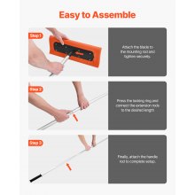 VEVOR Rastrillo de Nieve para Techo 225 - 562 cm con Raspador de 450 mm, Herramienta de Eliminación de Nieve, Mango Antideslizante, Protectoras de Techo con Ruedas para Hojas Caídas, Escombros