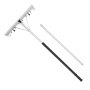VEVOR Rastrillo de Nieve para Techo 142 - 606 cm con Raspador de 660 mm, Herramienta de Eliminación de Nieve, Mango Antideslizante, Protectoras de Techo con Ruedas para Hojas Caídas, Escombros