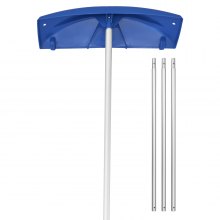 VEVOR Rastrillo de Nieve para Techo 118-555 cm con Raspador de Plástico de 60 cm, Herramienta de Eliminación de Nieve, Mango Antideslizante, Protectoras de Techo con Ruedas para Hojas, Escombros