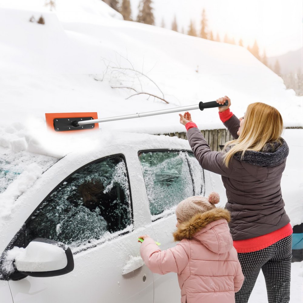 VEVOR Rastrillo de Nieve para Techo de Coche con Raspador de Espuma de 450 mm, Herramienta de Eliminación de Nieve, Mango Antideslizante, para limpiar Hojas Caídas de Techos de Vehículos, Garajes