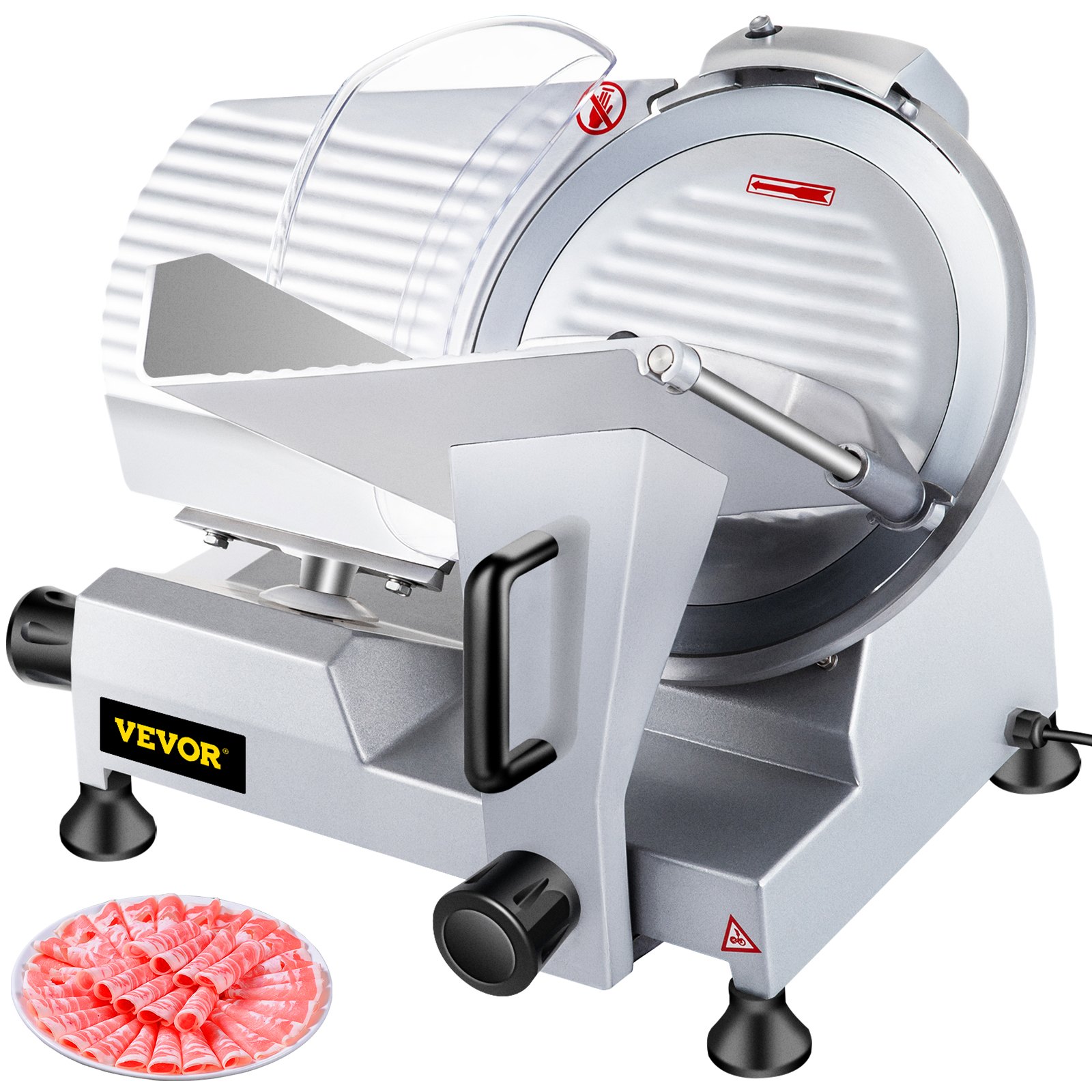 VEVOR Cortadora De Fiambre Cortadora De Carne Cortafiambres de carne 220V/50Hz Cortafiambres profesionales de acero inoxidable