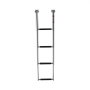 VEVOR Boat Ladder, 4 Steps, Stainless Steel Telescoping Folding Swim Deck Ladder for Rear Entry Inboard, Heavy Duty 408.23 kg Capacity with Wide Anti-Slip Steps, for Outboards, Yacht, Pontoon Boats