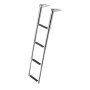 VEVOR Boat Ladder, 4 Steps, Stainless Steel Telescoping Folding Swim Deck Ladder for Rear Entry Inboard, Heavy Duty 408.23 kg Capacity with Wide Anti-Slip Steps, for Outboards, Yacht, Pontoon Boats