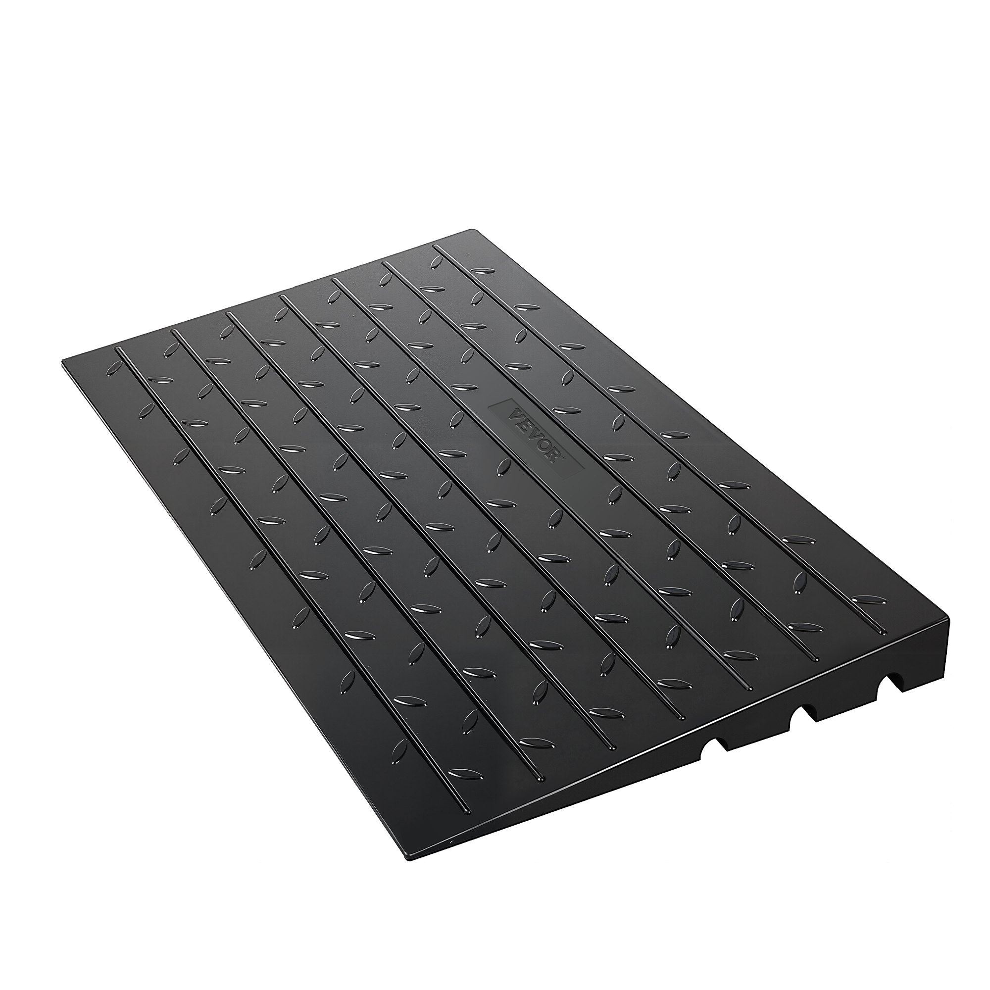 VEVOR Rampa de umbral de goma, 7,5 cm, cubierta de cable de 3 canales, rampa de umbral sólida, entrada en ángulo de goma, capacidad de carga nominal 1000 kg para silla de ruedas y scooter