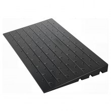 VEVOR Rampa de umbral de goma cubierta de cable de 3 canales 102 mm rampa de umbral sólida entrada en ángulo de goma capacidad de carga nominal de 1000 kg para Casas Peldaños Escaleras Puertas Plata