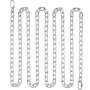 VEVOR Cadena de Eslabones de Acero al Carbono Galvanizado 7,3mm x 28m Cadena Helicoidal de Servicio Pesado Capacidad de Carga de 756 kg Dos Conectores Rápidos Cadena para Remolcar, Colgar, Acampar