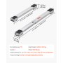 VEVOR Ruedas de Transporte para Electrodomésticos 2PCS Carga 300 kg Mueve Muebles Expandibles Base de Lavadora Móvil para Frigoríficos, Secadoras, Lavadoras, Blanco