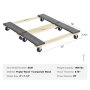 VEVOR Carro de mudanza, 2 piezas, mueve muebles de madera, capacidad de carga 454 kg cada uno, 762 x 457,2 x 130 mm, con 4 ruedas giratorias de PP de alta resistencia, manipulación portátil