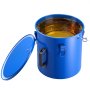 VEVOR Recolector de grasa y aceite usado, 22,7 L, tambor recolector de aceite de freidora de acero al carbono, recipiente de aceite con tapa, pinzas de bloqueo, bolsa de filtro para cocina, Azul