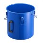 VEVOR Recolector de grasa y aceite usado, 22,7 L, tambor recolector de aceite de freidora de acero al carbono, recipiente de aceite con tapa, pinzas de bloqueo, bolsa de filtro para cocina, Azul