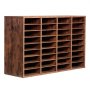 VEVOR Organizador de Literatura de Madera 36 Compartimentos con Estantes Extraíbles Clasificador de Buzón para Oficina, Hogar, Aula, Clasificador de Archivos, Documentos, Papel, Marrón Oscuro