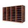 VEVOR Organizador de Literatura de Madera 36 Compartimentos con Estantes Extraíbles Clasificador de Buzón para Oficina, Hogar, Aula, Clasificador de Archivos, Documentos, Papel, Marrón Oscuro