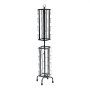 VEVOR Greeting Cards Display Rack, 32 Pockets Rotating Postcard Brochure Display Stand, 360° Spinning Card Display Rack with Sign Holder & 4 Wheels (2 Lockable) for Exhibitions Office Trade Show