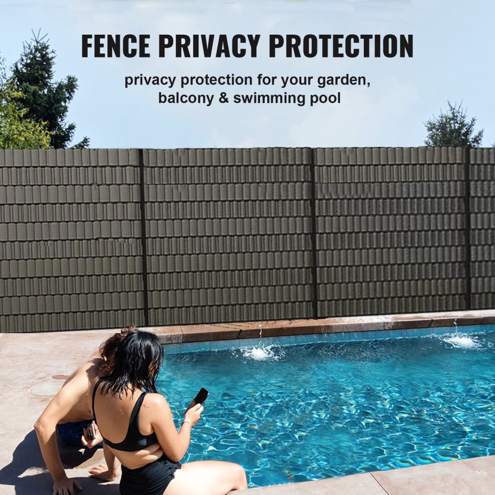 Vevor Pvc Pantalla De Privacidad Para Jardín Balcón Y Piscina 3 Pcs 70 M X 19 Cm