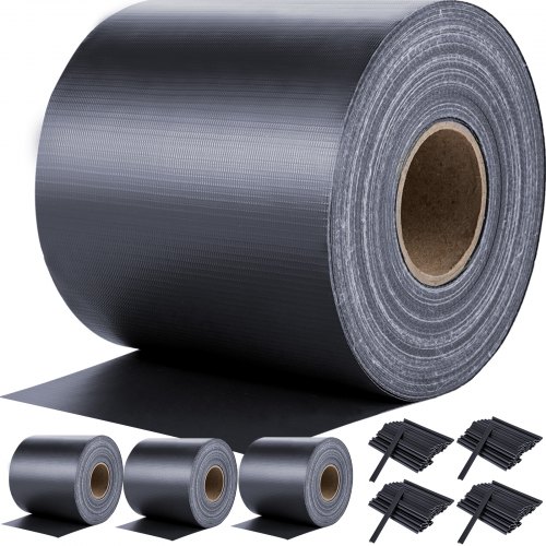 Vevor Pvc Pantalla De Privacidad Con Clips Fijos Para Jardín 4 Pcs 70 M X 19 Cm