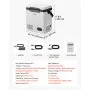 VEVOR Nevera Portátil para Coche 12 L, Zona Única, Refrigerador para Coche con Compresor 12/24 V CC 100-240 V CA, Temperatura Ajustable de -20 °C a 20 °C, para Camiones, Furgonetas, Camping, Viajes