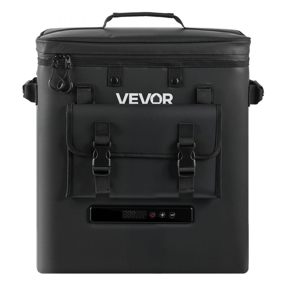 VEVOR Nevera Portátil para Coche 13 L, Zona Única, Refrigerador para Coche con Compresor 12/24 V CC, Temperatura Ajustable de -6 °C a 10 °C, para Camiones, Furgonetas, Autocaravanas, Camping, Viajes